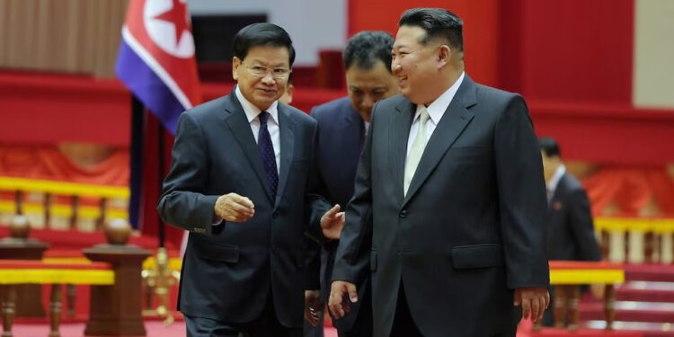 Kim Jong Un hosts Laotian president in Pyongyang as diplomacy intensifies