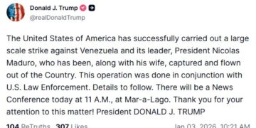 Trump claims US operation captured Venezuela’s president and his wife