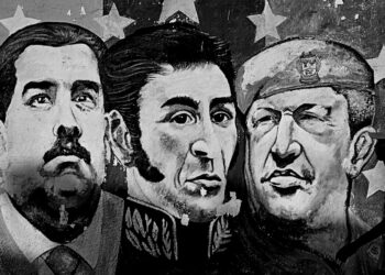 Venezuela’s leadership accused of rewriting history as images of past leaders removed