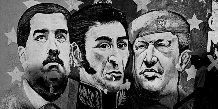 Venezuela’s leadership accused of rewriting history as images of past leaders removed
