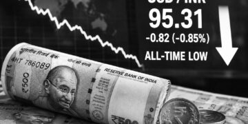 Indian rupee plunges to record low against U.S. dollar amid capital outflows