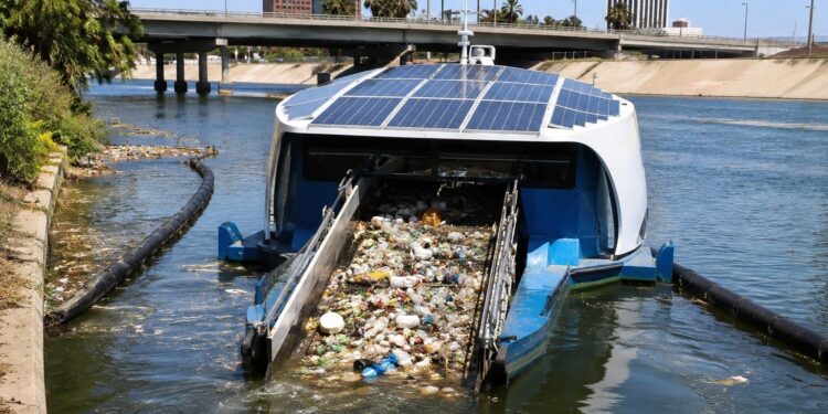Solar-powered vessel tackles plastic pollution before it reaches the Pacific