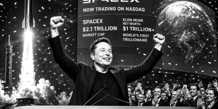 Elon Musk becomes the world’s first trillionaire after historic SpaceX Nasdaq debut