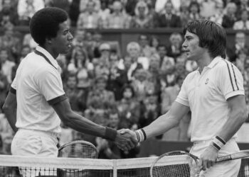 On this day in 1975: 1975 Arthur Ashe defeated Jimmy Connors in four sets of tennis at the 89th Wimbledon Championships.