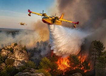 Fire bombers battle inferno as iconic Fontainebleau forest burns near Paris
