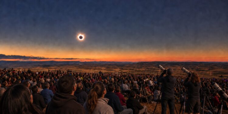 Millions gather in Spain for a once-in-a-century solar spectacle