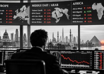 Arab, African and European markets open lower as oil prices surge and geopolitical tensions intensify