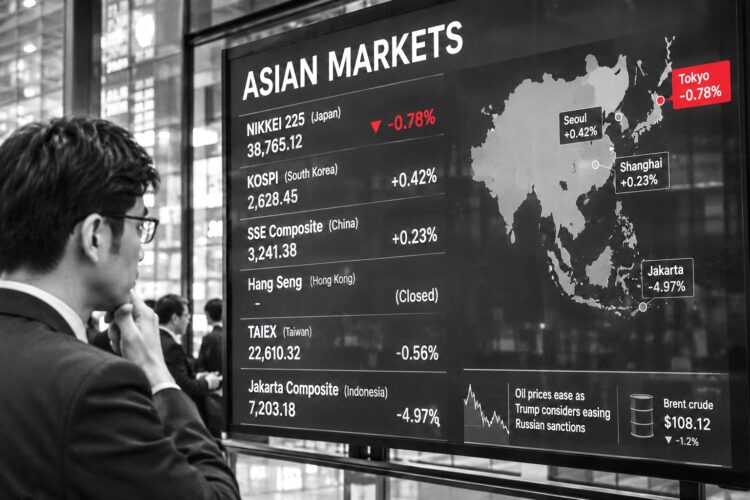 Asian markets open mixed as AI concerns and oil prices dominate Monday trading