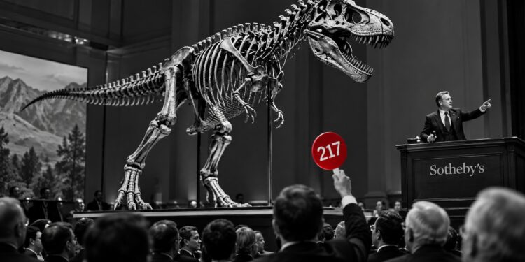 Rare Nanotyrannus skeleton sells for $47.3 million at New York auction