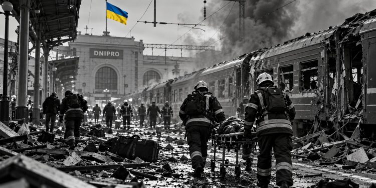Outrage across Europe after Russian drone kills 14 at Dnipro railway station