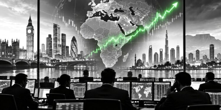 European and London markets rise while Arab and African exchanges face a cautious Thursday opening