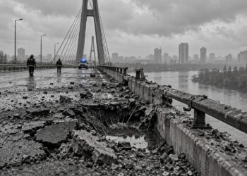 Russian strike hits Kyiv bridge during Merz’s solidarity visit