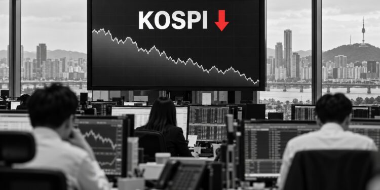 Kospi leads Asian market slide as AI concerns hit technology shares