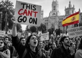 ‘This can’t go on’: tens of thousands protest against Spain’s housing crisis