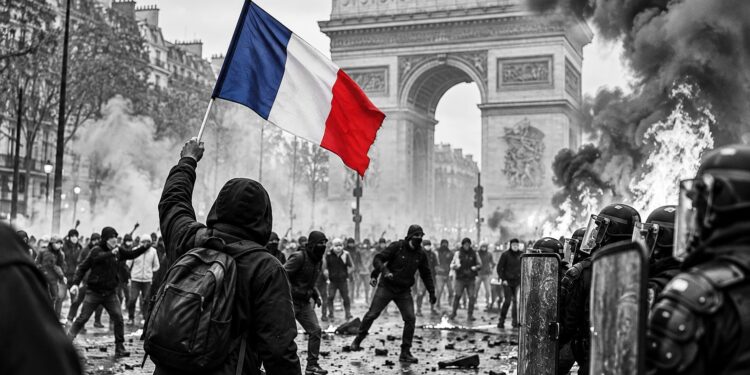 France erupts in riots as anger over living costs and education reaches boiling point