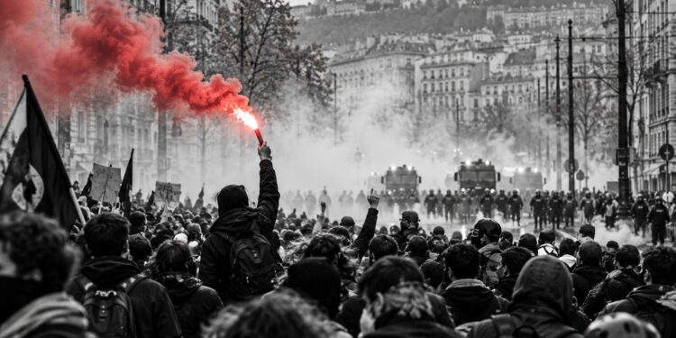 Hundreds of thousands march across France as protests over schools and policing intensify