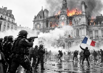 France rocked by violent protests as more than 1,200 arrested and historic town hall destroyed