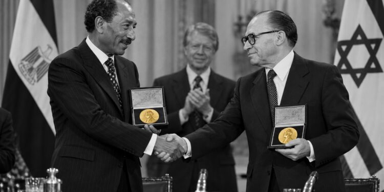 On this day in 1978: Anwar Sadat and Menachem Begin awarded Nobel Peace Prize