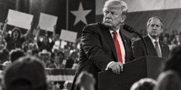 Protesters interrupt Trump as he campaigns for Paxton in Texas