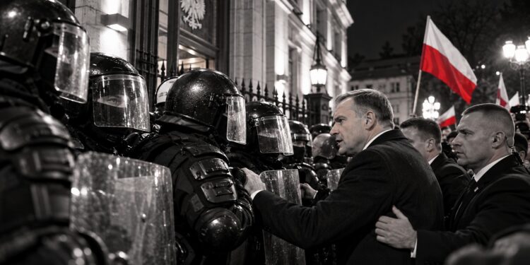 Riot police deployed as Poland’s constitutional crisis erupts in Warsaw